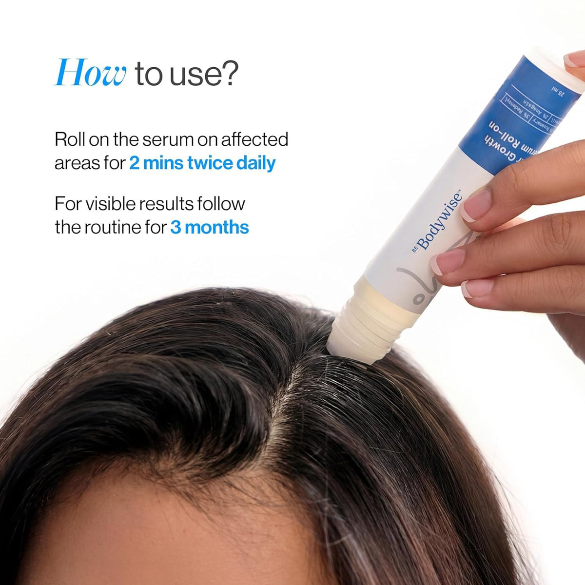 Be Bodywise 3% Rosemary Hair Growth Serum (Roll On) 10ml | 3% Redensyl, & 2% Anagain | Thicker & Stronger Hair Growth |For All Hair Types