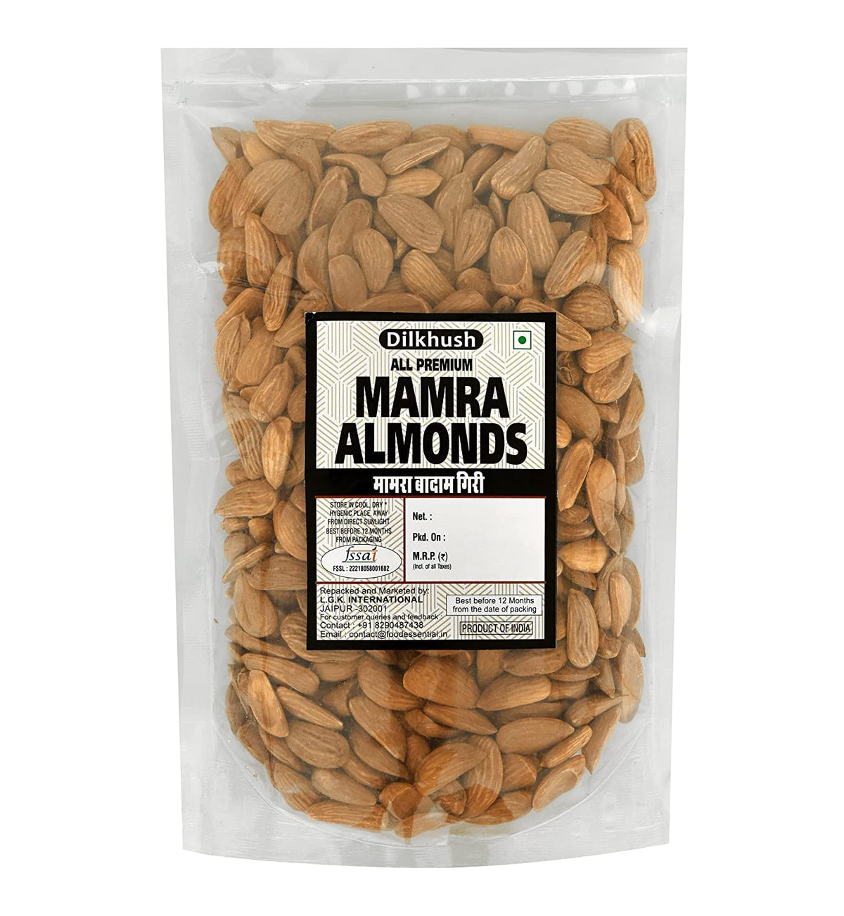 Dilkhush Original Bold Mamra Badam 250 Gm.