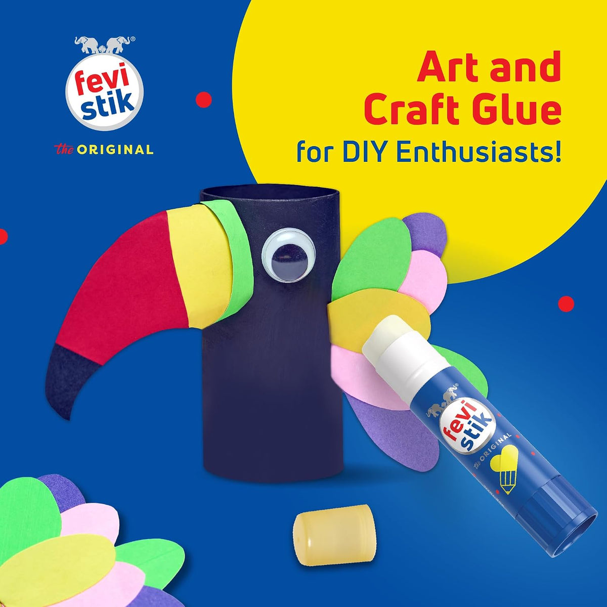 Pidilite Fevistik Glue Stick 25g, Pack of 4 | Multi-Purpose Glue Stick for School Projects, Art & Craft, DIY | Suitable for School & Office Activities | Easy to Use