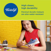 Fevicryl Acrylic Colour (Light Green, 1litre) for Art and Craft Paint, Canvas, Wood, Leather, Earthenware, Metal