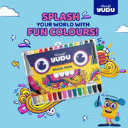 Fevicryl YUDU Brush Pens | Set of 14 Colours | Water-Based, Quick-Drying & Washable | Flexible tip for Calligraphy & Journalling | Ergonomic Design for Kids | Ideal Gift for Kids