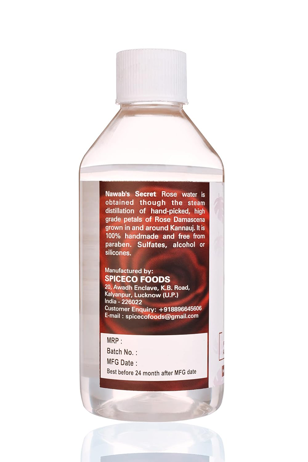 Nawab's Secret Natural Rose Water, 200 ml (Pk of 2)-400ml-Food Grade & Edible,Skin Toner & Revitaliser-Made by Hydro Distillation of Premium Rose Through Traditional Deg-Bhapka Technique of Kannauj