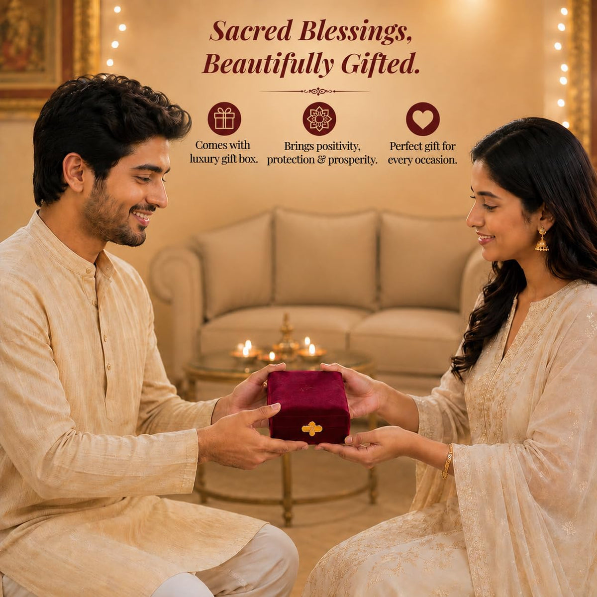 DIVINITI 24K Gold Plated Double-Sided Religious Pendant with Premium Gift Box, Spiritual Locket for Men & Women, Devotional Jewellery for Gifting & Everyday Wear | Holy Family & Holy Cross - GNG Pendant