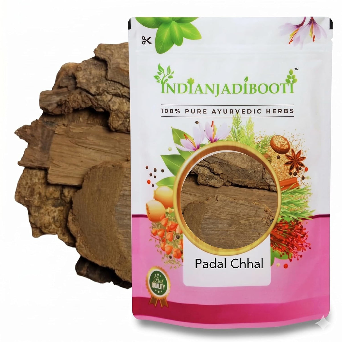 IndianJadiBooti Pure Patala Chhal (Padal Bark/Stereospermum Suaveolens) | Traditional Ayurvedic Botanical for Systemic Detoxification, Vata-Kapha Harmony & Holistic Vitality (100g)