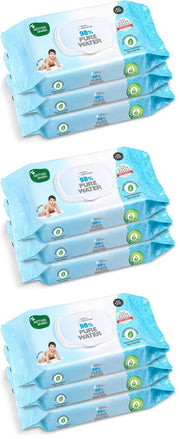 Mother Sparsh Water Based Baby Wipes 60 Pcs (Combo of 9)