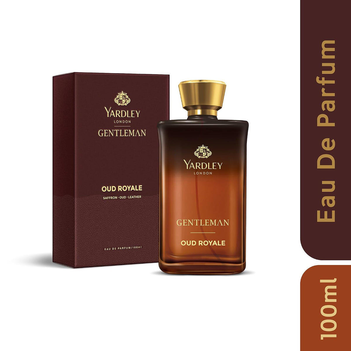 Yardley London Oud Royale | Eau De Parfum | Long Lasting International Perfume for Man | Saffron Oud Leather Fragrance | Upto 15% dosage | 100ml EDP| Ideal Gift for Man