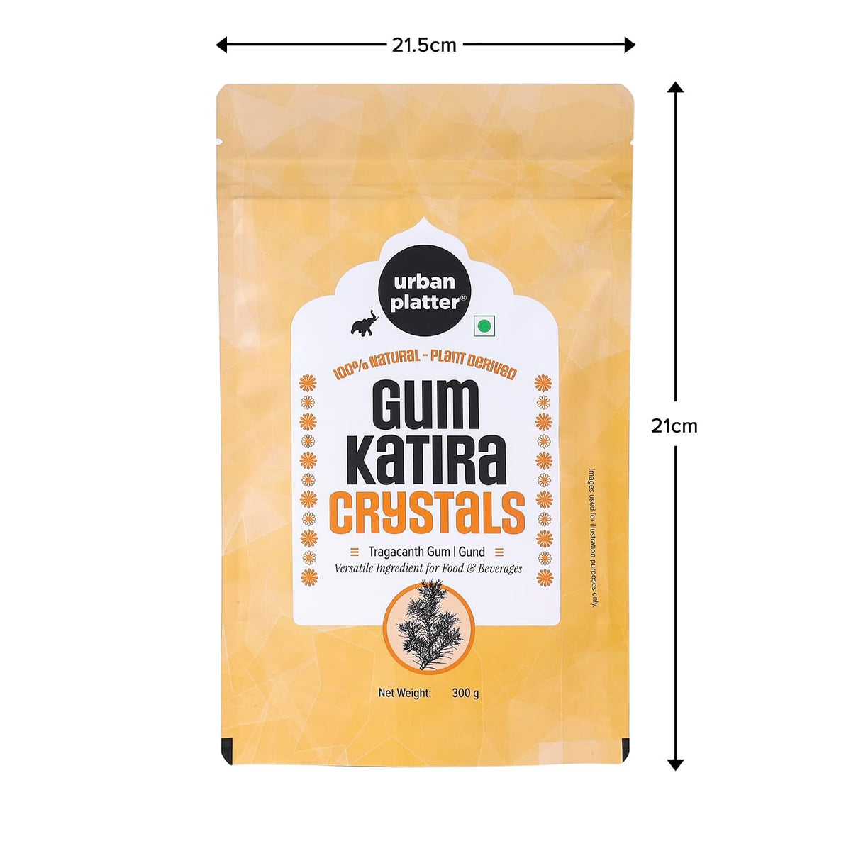 Urban Platter Gond Katira Crystals, 300g (Traditional Cooling Ingredient, Badam Pisin, Edible Gum)