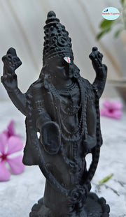 SHINDE EXPORTS Govinda Idol for car Dashboard/Balaji murti for car/tirupati Balaji murti/Balaji Vishu Statue for Pooja Room (Black)