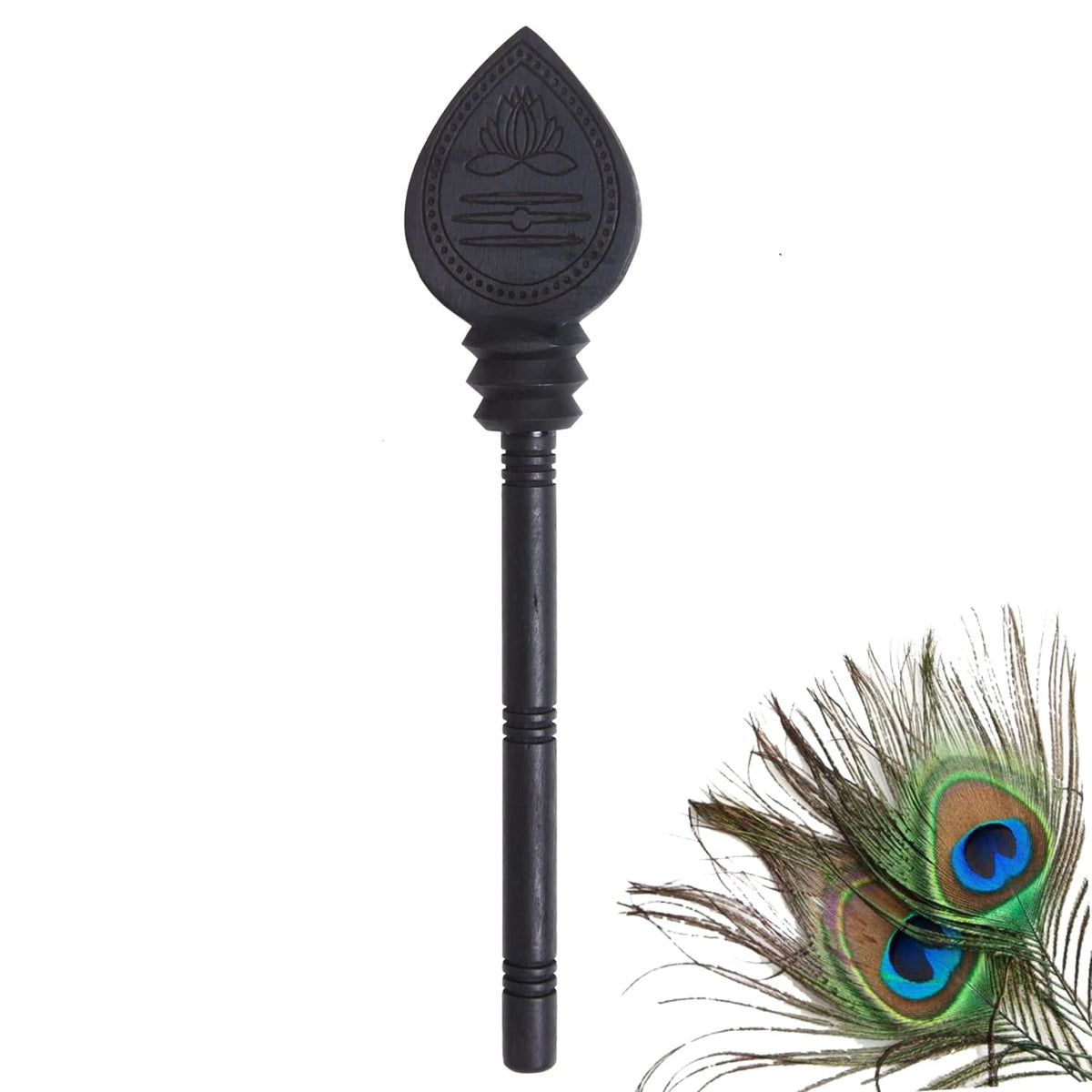 Aalayam Selveer Karungali Vel Original 9 Inches Height Natural Black 1 Piece