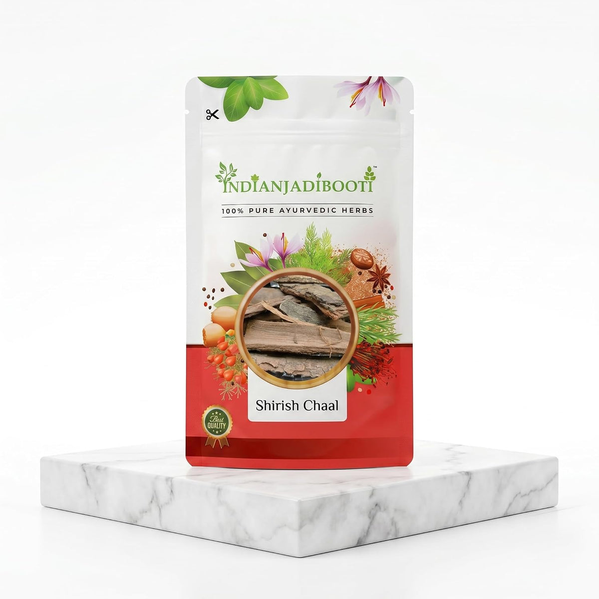 IndianJadiBooti Shirish Chaal (Albizia lebbeck Bark) - Pack of 2 x 100g (Total 200g) | Natural Skin Detox, Anti-Allergy & Respiratory Support Herb | Raw Siris Bark