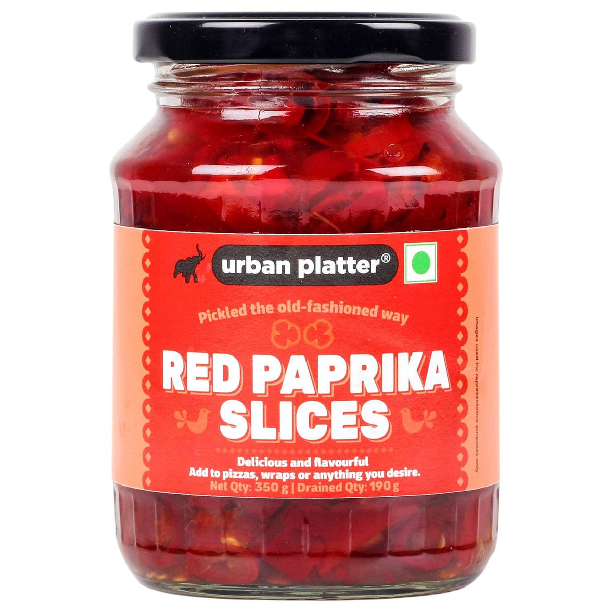 Urban Platter Sliced Red Paprika, 350g (Versatile, Tangy and Spicy Flavor Boost)