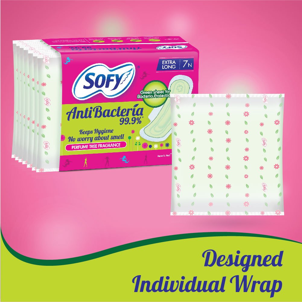 SOFY Body Fit AntiBacteria XL (Pack of 7 Pads)