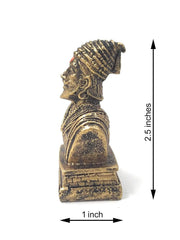 SHINDE EXPORTS Chatrapati Shivaji Maharaj Statue murti Idol for car Dashboard (Golden)