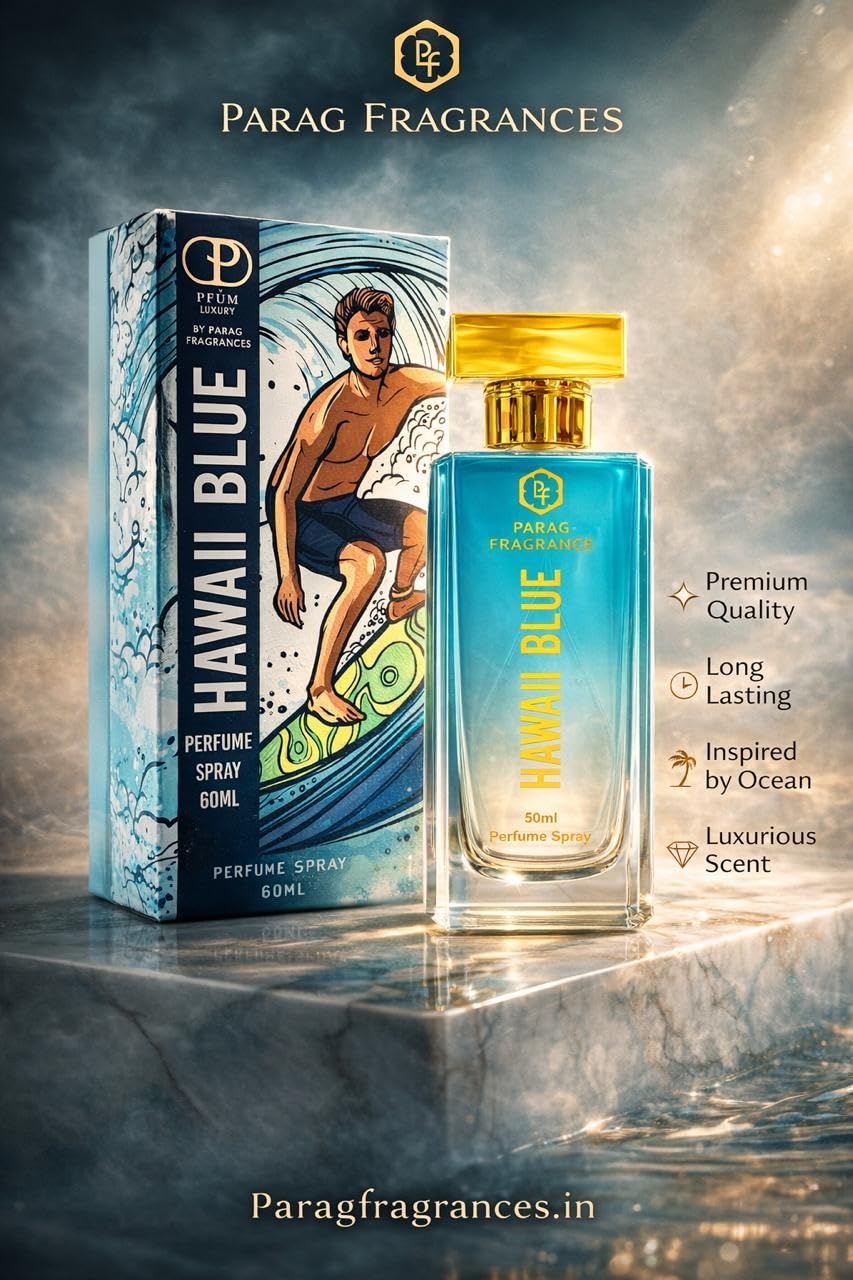 Parag Fragrances Hawaii Blue Perfume 50ml / Extreme Long Lasting Perfume For Men & Women / 36+ Hours Lasting Perfume