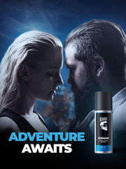Beardo ICEMAN Body Spray for Men | Long Lasting Deodorant | Fragrance Body Spray | Amber Woody, Aromatic Fresh | Gift for Men & Friends | 150ml