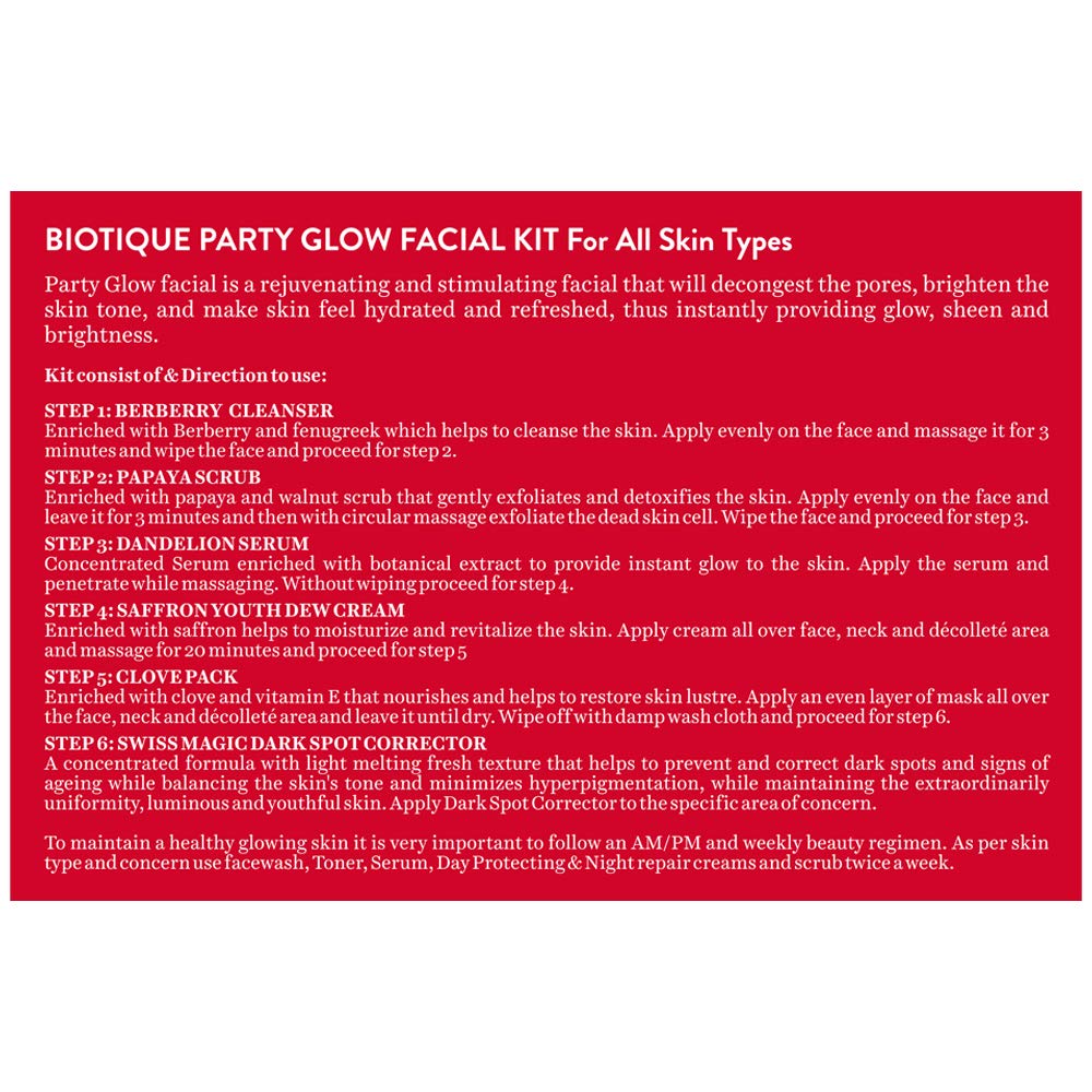 Biotique Bio Party Glow Facial Kit, 65 g