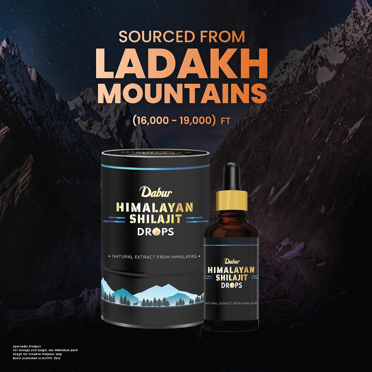 Dabur Himalayan Pure Shilajit Drops - 30ml | Rich in Fulvic acid | Natural extract from Himalayas | 100% Pure Shilajit | Boosts Stamina And Energy | Builds Immunity