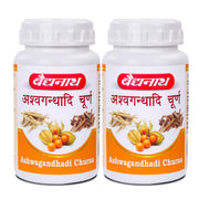 Baidyanath Ashwagandhadi Churna 60 GM | Helps Boost Strength 100% Natural | Stamina & Energy | Stress Relief | Made with Pure Ayurved Ingredients for Anxiety & Stress Relief (Pack of 2)