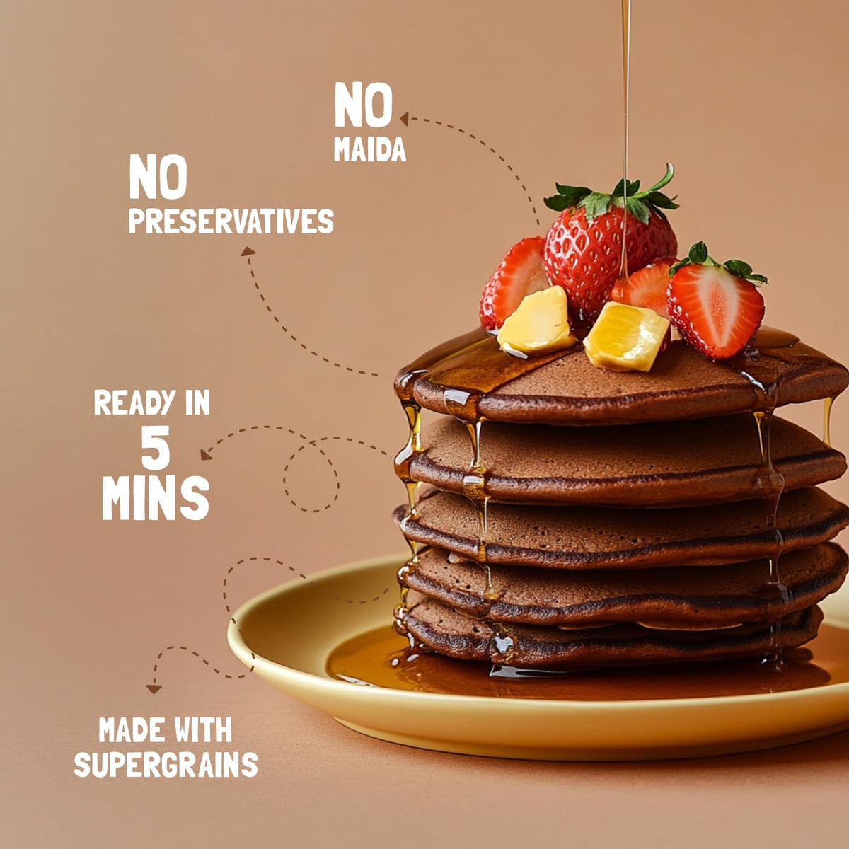 Slurrp Farm No Maida Pancake Trial Pack Combo | Instant Breakfast Mix made with Oats, Ragi and Jowar | Eggless and Healthy Breakfast Mix, 50g X 4