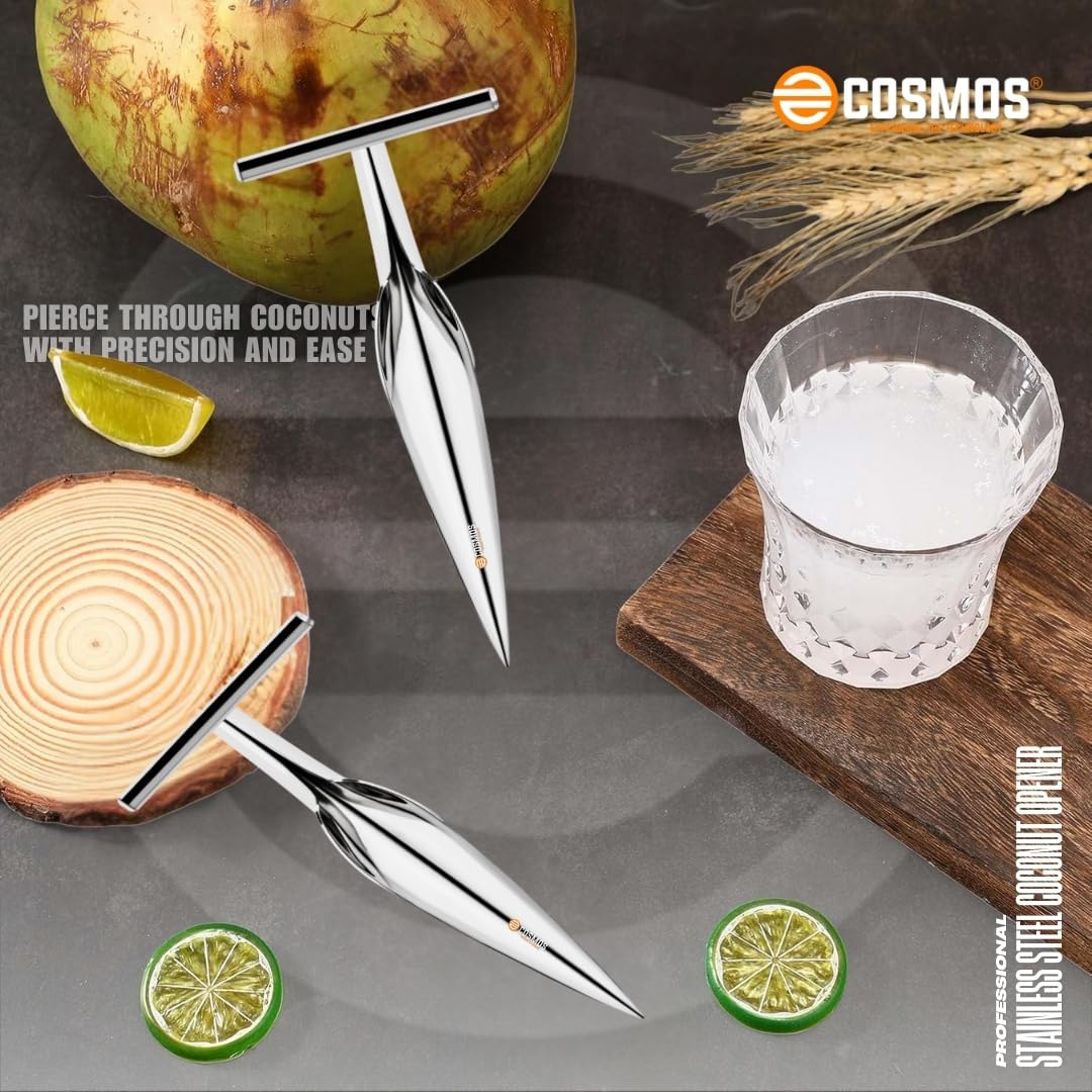 E-COSMOS® Stainless Steel Coconut Opener Tool, Coconut Driller, Coconut Opener Machine, Coconut Opener Knife, Coconut Water Opener