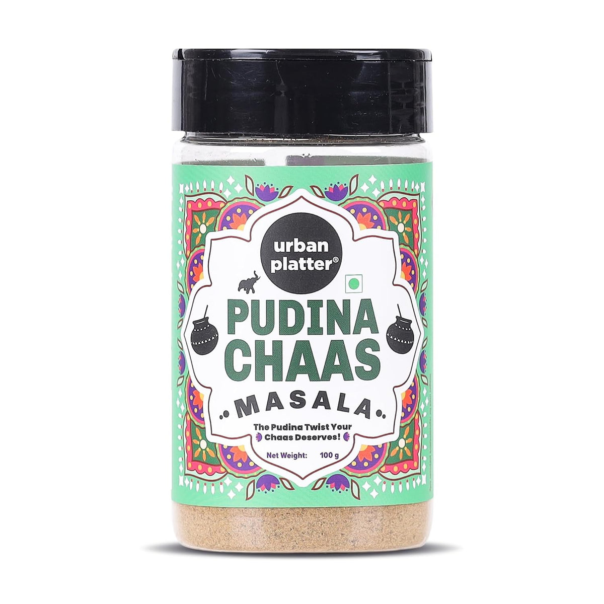Urban Platter Pudina Chaas Masala, 100g (Everyday Refreshment Essential | Digestive-Friendly | Additive & Preservative-free)