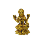 Aalayam Selveer Balambigai Statue Mini| Bala Tripura Sundari Idol Mini | Mini Balambika Idol Brass 7.5 cm Height Brass Gold Colour 1 Piece