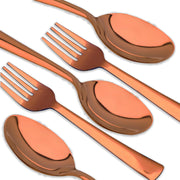 Parage 12 Pieces Stainless Steel Rose Gold Cutlery Set, 16 cm Each, Premium Spoon & Fork Set for Home & Kitchen, PVD Rose Gold Flatware, Elegant Dining (6 Dinner Spoons & 6 Dinner Forks)