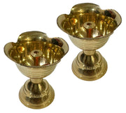 DSH Brass Diya Diwali Decoration Items for Home Décor Oil Lamp for Home Temple Pooja Articles Diwali Decoration Item . (Big)