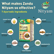Zandu Nityam 30 Tablets Pack of 3 | Ayurvedic Laxative | Overnight relief from constipation | Relief from Gas, Acidity & Bloating | No Stomach Cramps