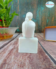 SHINDE EXPORTS White shirdi saibaba Marble Idol for Pooja Room Statue murti car Dashboard Home Murty. (9 CM)