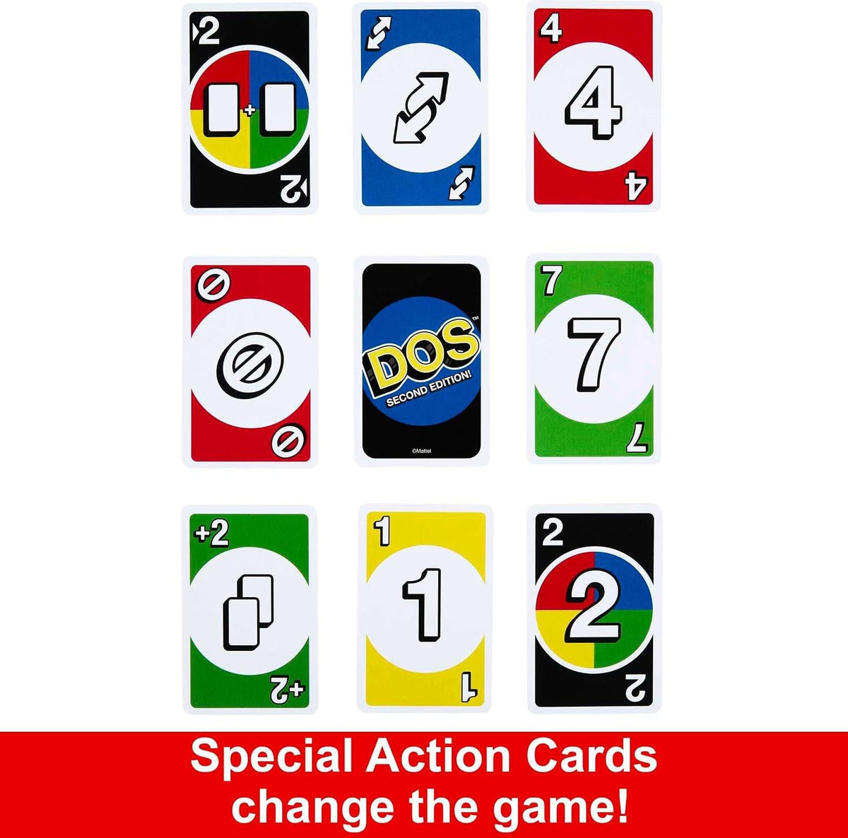 Mattel Games DOS 2nd Edition Card Game Ages 7+ 2-6 Players