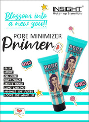 Insight Cosmetics Pore Mnimizer Primer |Primer For Face Makeup | Pores and Fine lines minimizer | Hydrating and moisturising | Infused with Aloe Vera | Silk Matte Finish (10 ml) (Pack of 4)