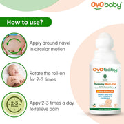 OYO BABY Tummy Roll-On for Babies | Colic Relief, Constipation & Indigestion | Hing & Saunf Formula |100% Ayurvedic - 40ml - Pack of 1