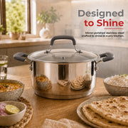 Vinod Tivoli Stainless Steel Saucepot with Glass Lid - 16 cm