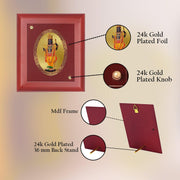 DIVINITI Intima Pure 24K Gold Plated Ram Lalla Religious Frame – Luxury Home, Office & Mandir Décor | Premium Gold Foil Artwork in MDF Frame | Table Top Display (16 X 13.5 CM)