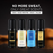 Bella Vita Luxury Spray Unisex Body Perfume Gift Set,Deodorant for Unisex,Pack of 4 x 50ml,No Gas Deo for Man & Woman,Long Lasting Fragrances with Lemon,Blackcurrant,Lavender & Bergamot