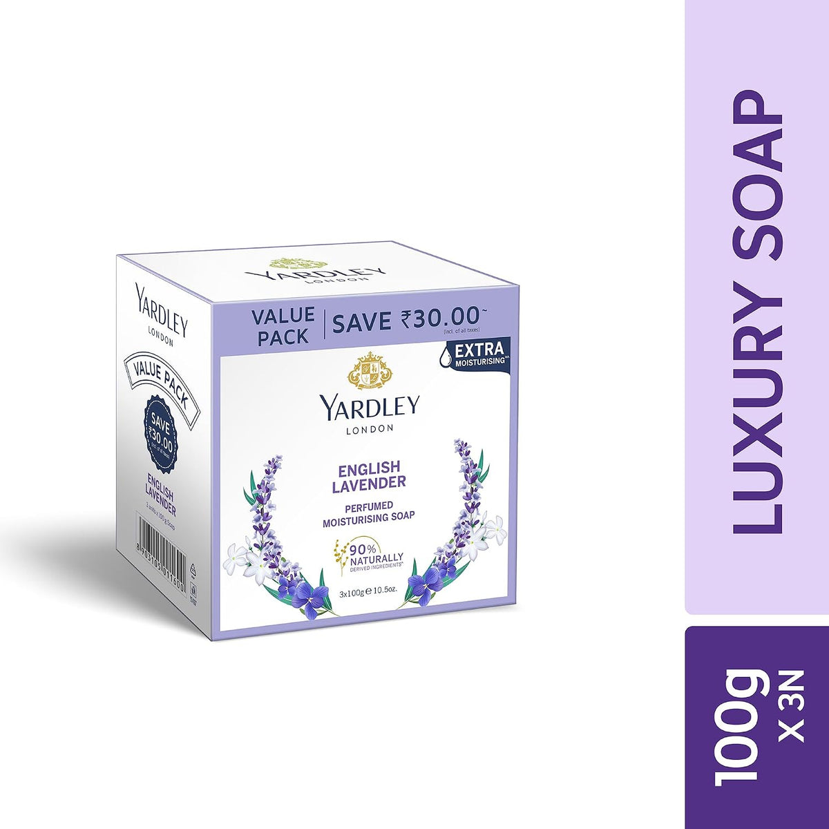 Yardley London English Lavender Luxury Soap, 100 G, Pack of 3