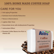 Astro Plus+ Coffee Hand-Made Soap Natural Handcrafted Coffee Soap Bar | Perfect for Face & Body (1 pieces)