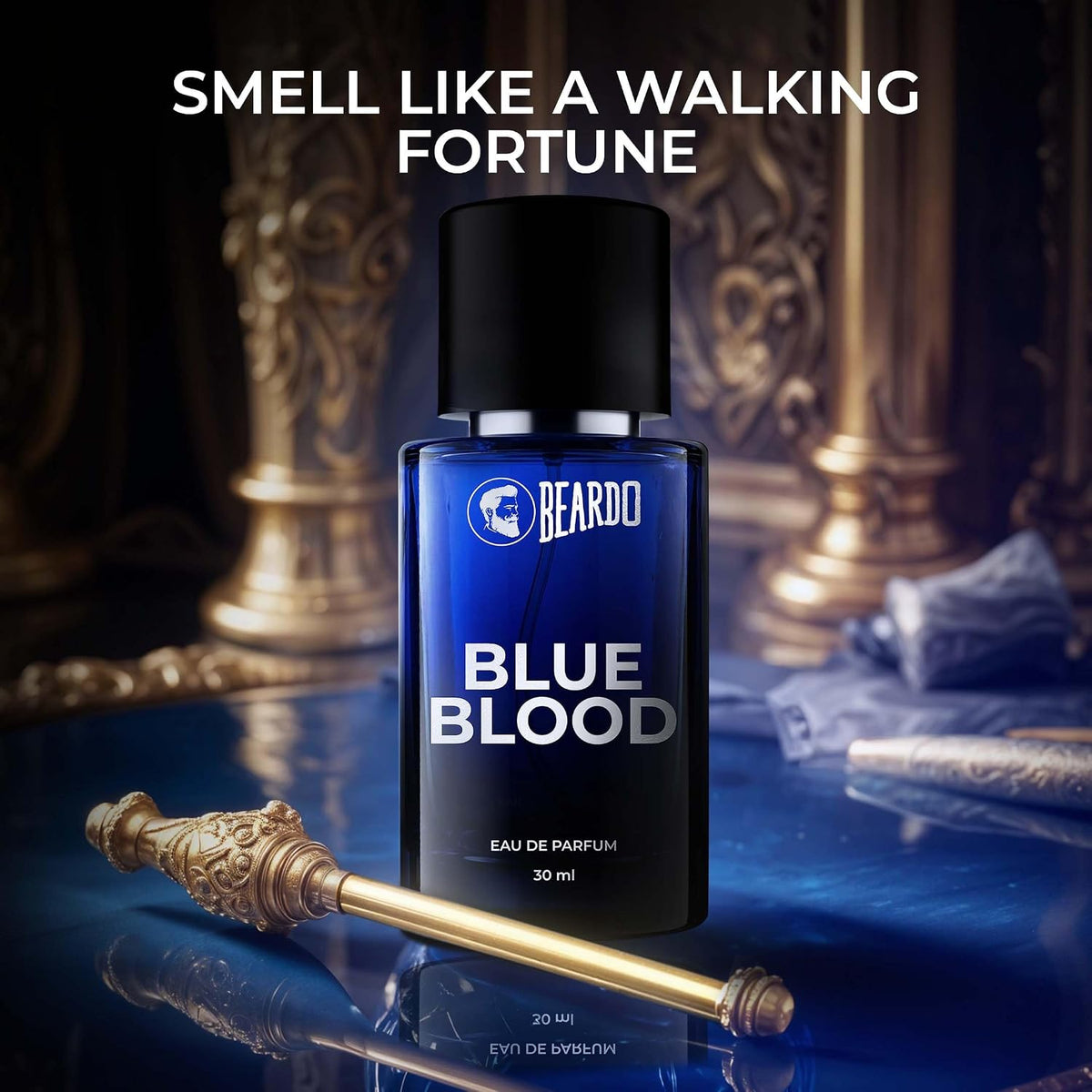 BEARDO Blue Blood Premium Perfume for Men 30 ml | Eau De Parfum Intense, Aromatic, Aquatic Premium Scent | Perfume for Men Long Lasting Smell | Premium Gift For Man | Perfume For Man