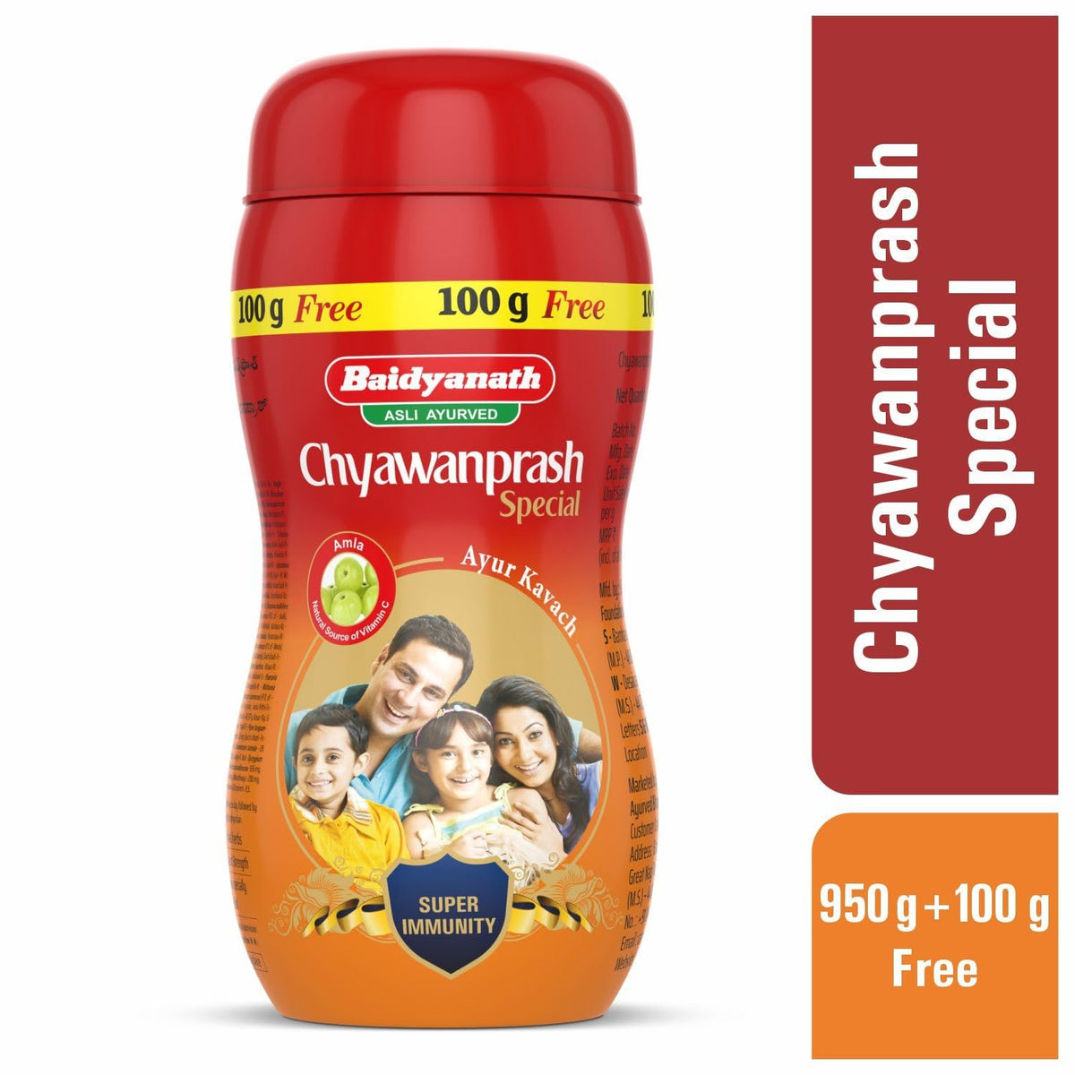 Baidyanath Asli Ayurved Chyawanprash Special, 950g + 100g Free |Natural Immunity Booster for Adults & Kids - Enriched with 47 Vital Ayurvedic Ingredients
