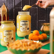 Urban Platter A2 Bilona Cow Ghee, 1L (Traditional Curd-Churned Desi Ghee | Made from A2 Cow Milk | Pure Ghee for Cooking, Tadka & Daily Meals)