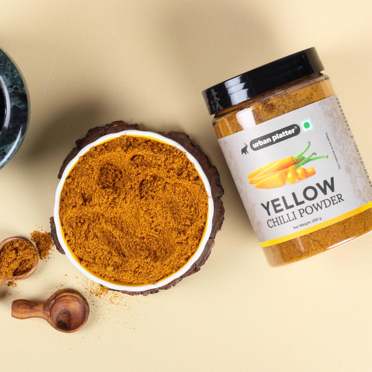 Urban Platter Yellow Chilli Powder, 250g (Mildly hot | Great for Chaats, Curries and Pickles)