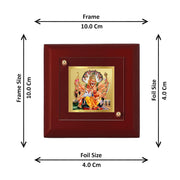 DIVINITI Lord Narasimha 24K Gold Plated MDF Photo Frame|Premium Religious Table Top Frame for Home, Office & Prayer Room|Luxury Spiritual Gift Item for Housewarming, Festive Gifting|10 x 10 CM