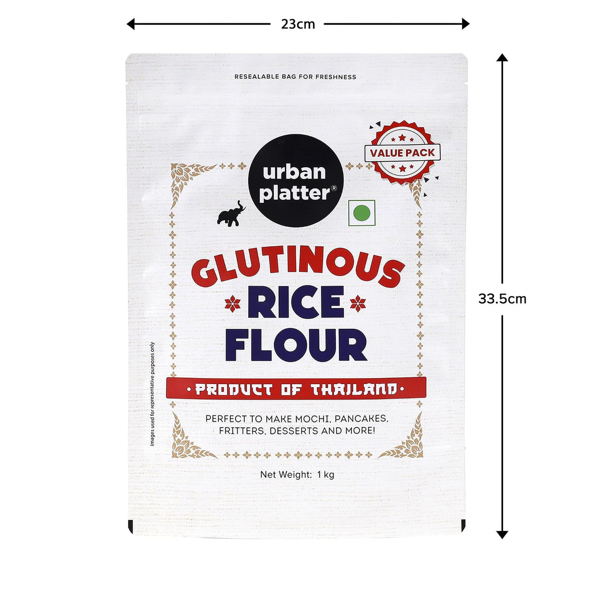 Urban Platter Glutinous Rice Flour, Imported from Thailand, 1 Kg