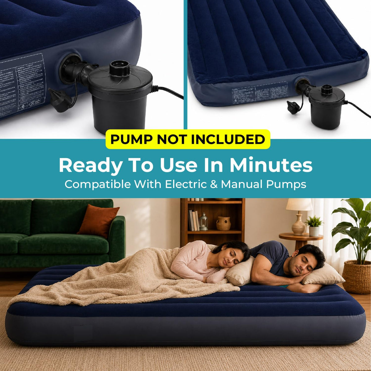 Toy Imagine Portable Inflatable Air Mattress Full Queen Size
