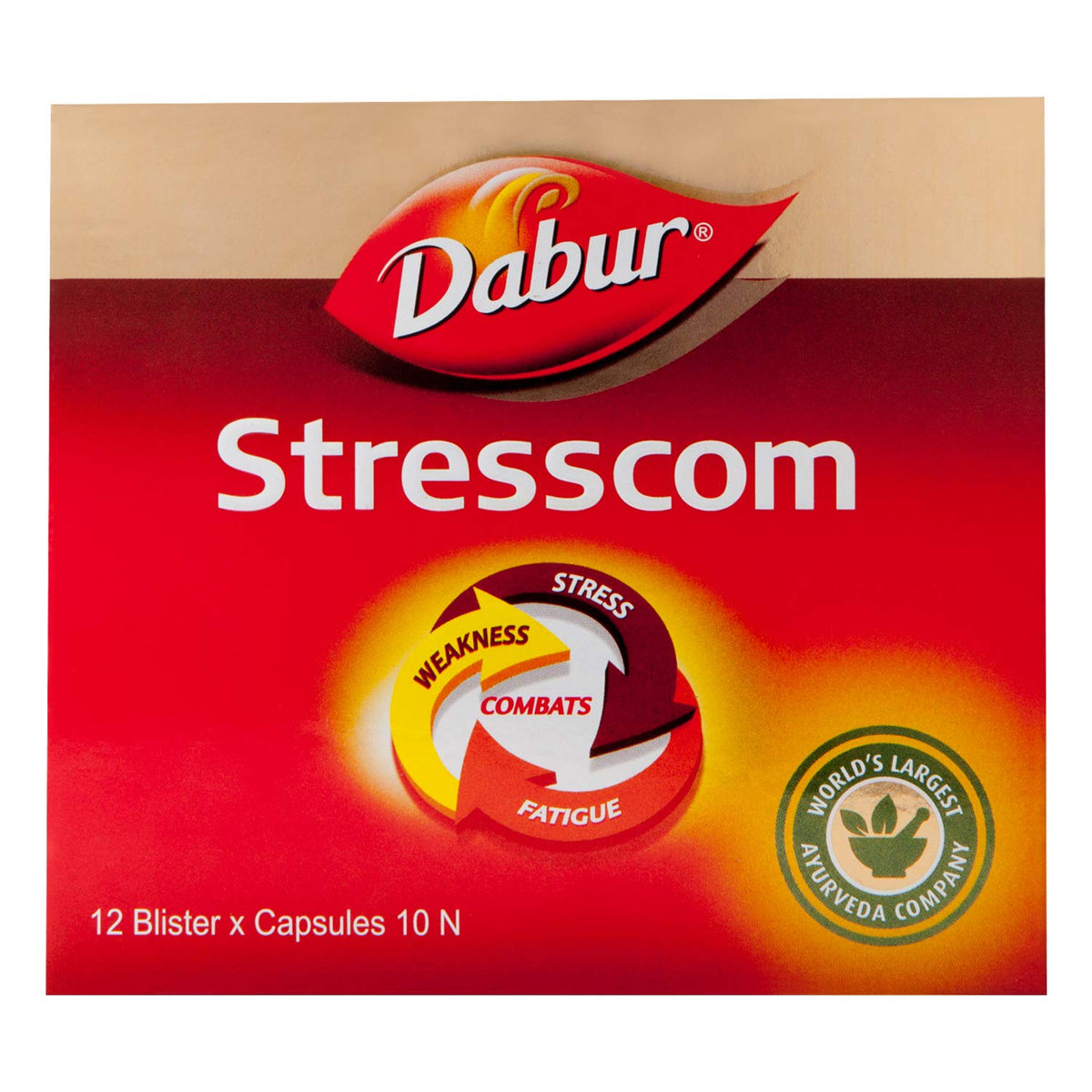 Dabur Stresscom Ashwagandha - 120 Caps (10 Caps X 12 Strips)