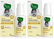 Mother Sparsh Simply Unscented Baby Sunscreen 50g (Pack of 2)
