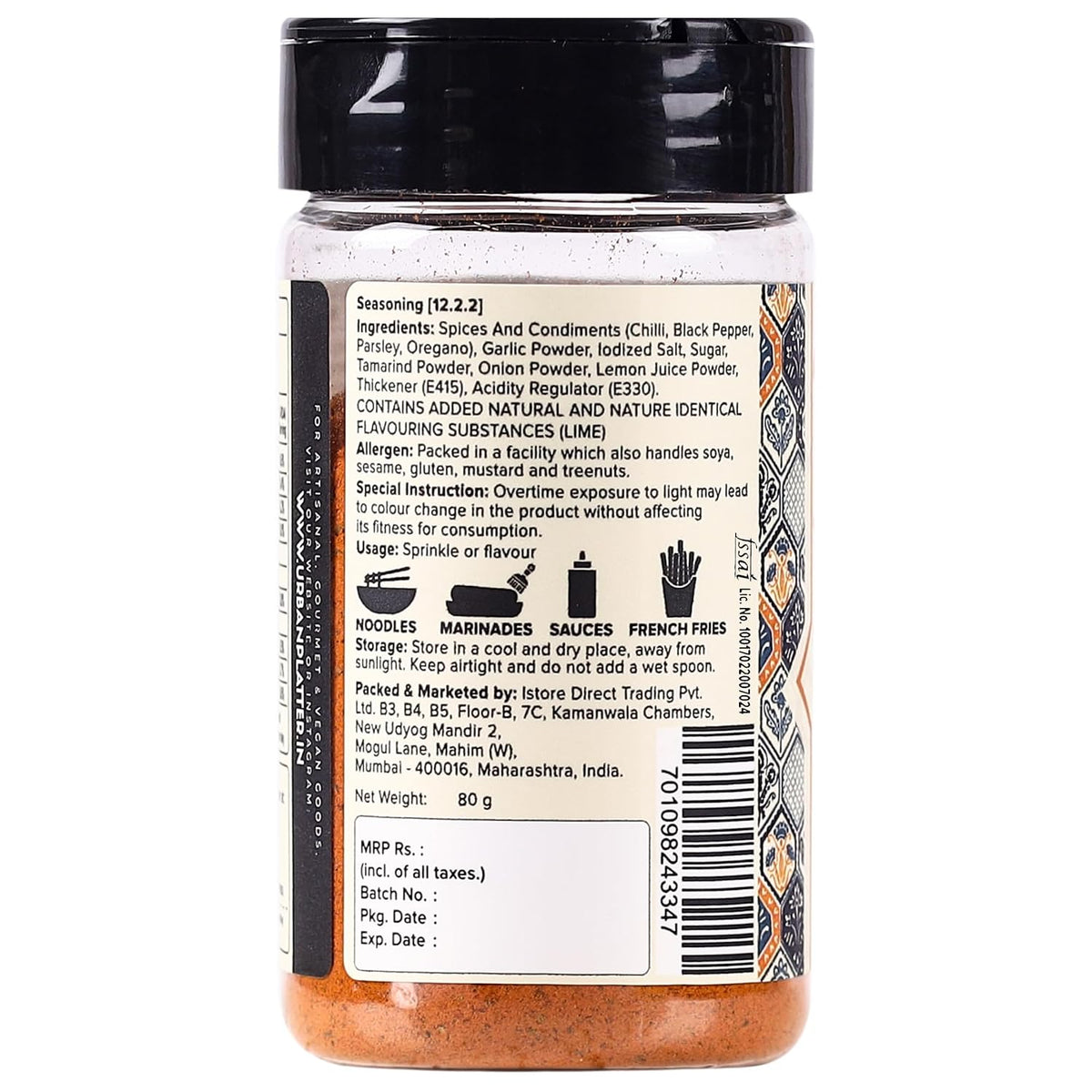 Urban Platter Portuguese Peri Peri Seasoning, 80g (Signature African-Style spice blend | Fiery and Zesty)