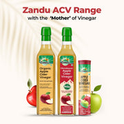 Zandu Himalayan Apple Cider Vinegar with 2X Mother | Scientifically Tested | Raw, Unfiltered, Unpasteurized | Supports Healthy Weight & Digestion | 100% Himalayan Apples | 500ml