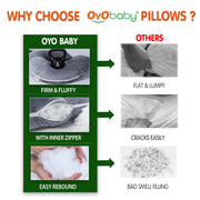 OYO BABY Pregnancy Pillows for Sleeping J-Shape Full Body Pillow and Maternity Support - for Back, Hips, Legs, Belly for Pregnant Women with Removable Washable Velvet Cover (Grey)